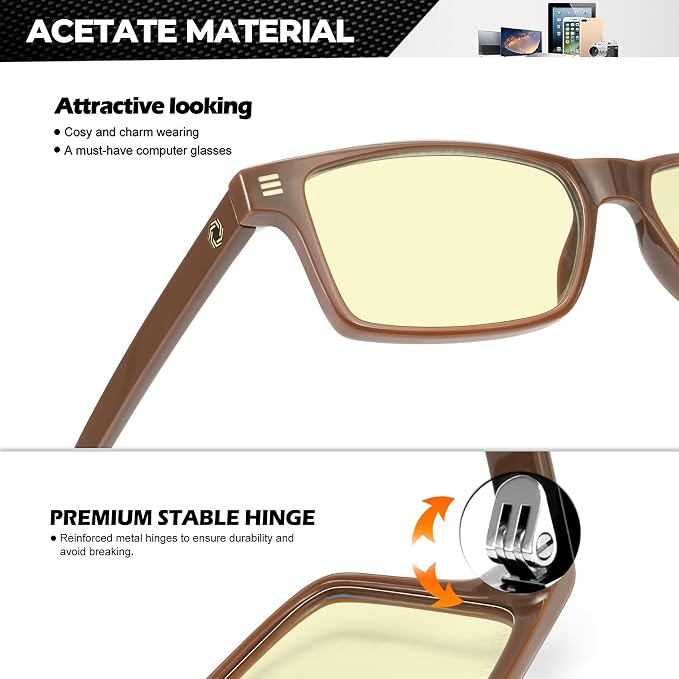 ANYLUV Blue Light Glasses Men Woman, Eye Strain Relief Eye Protection - Image 3