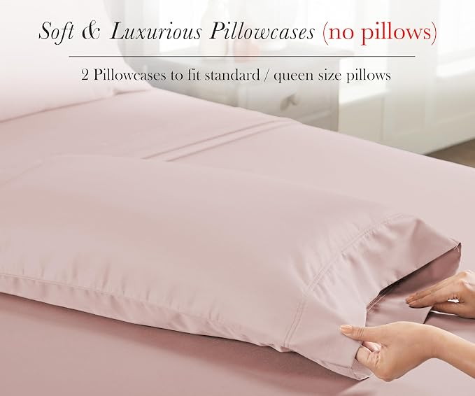 California Design Den Standard/Queen Pillow Cases Set of 2-100% Egyptian Cotton - Image 4