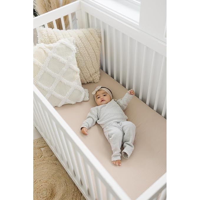 Konssy Muslin Crib Sheets for Girl Boy - Image 3