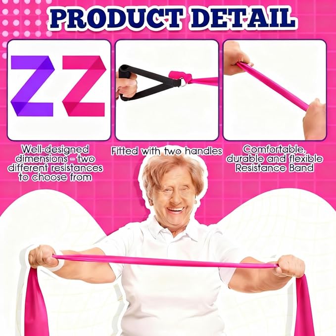 2 Pcs Resistance Band with Handles Chair Exercise Equipment - Image 4