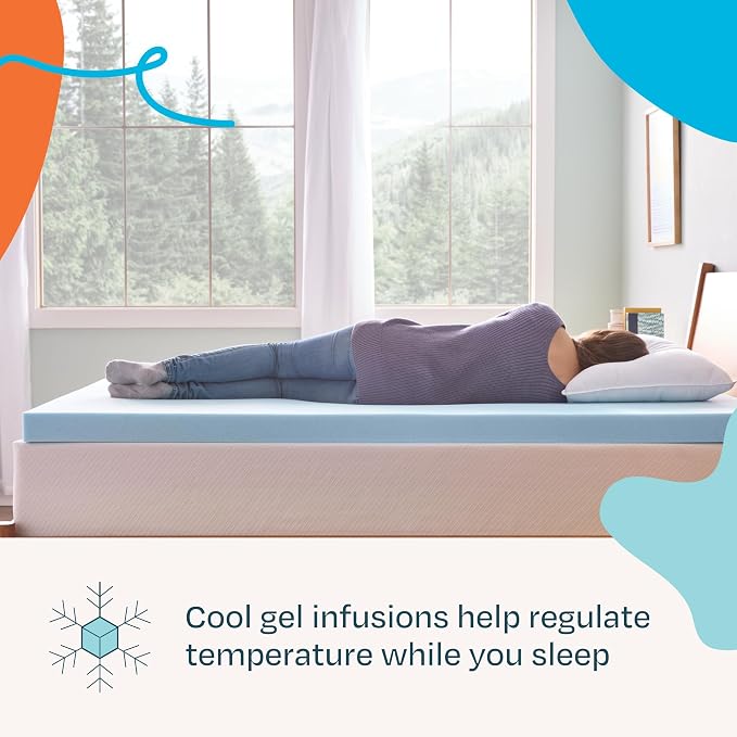 Linenspa Memory Foam Mattress Topper, Twin XL Size - Image 2