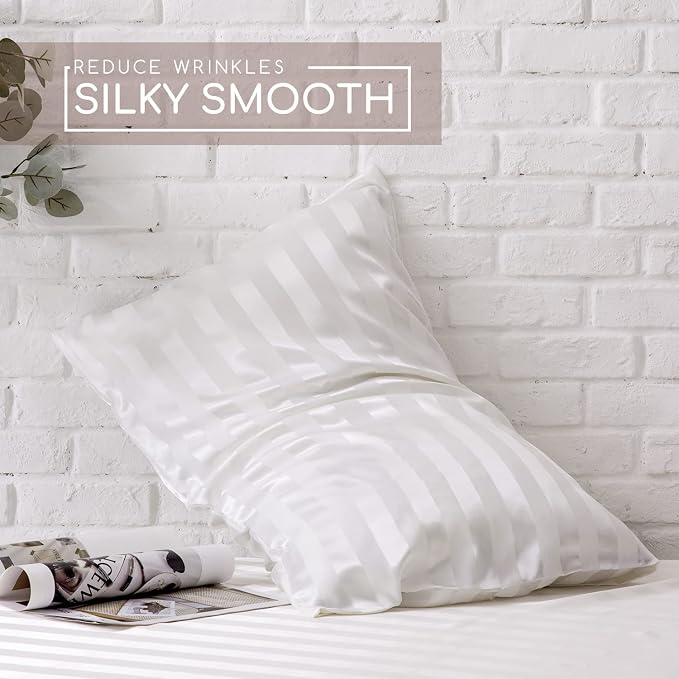 MR&HM Satin Bed Sheets, Full Size Sheets Set - Image 4