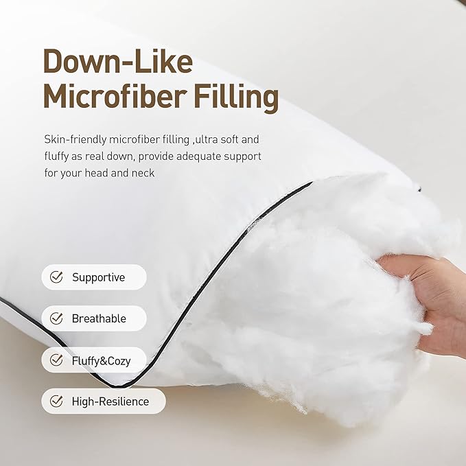 Acanva Cooling Bed Pillows for Sleeping, Luxury Hotel Quality 3D Microfiber - Image 5