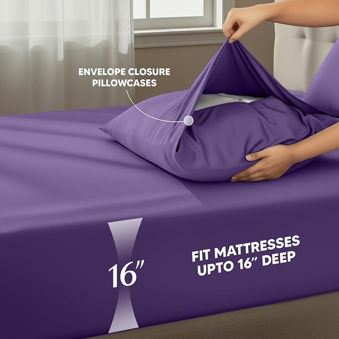 Utopia Bedding Queen Size Sheet Set – 4 Piece Bed Sheets, Soft and Breathable - Image 4