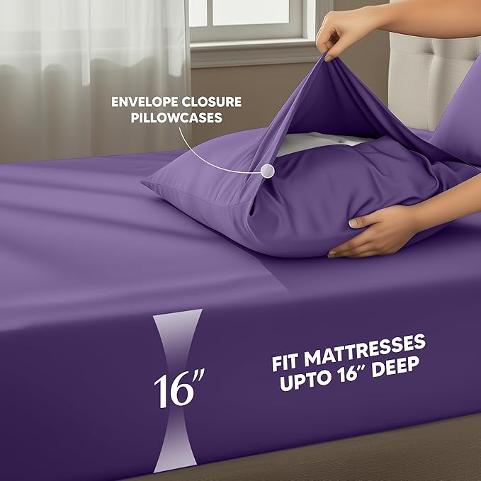 Utopia Bedding Full Size Sheet Set – 4 Piece Bed Sheets, Soft and Breathable - Image 4
