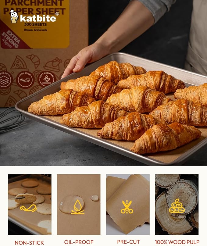 Katbite 300 Sheets 12x16 In Parchment Paper, Heavy Duty Baking Paper, - Image 4