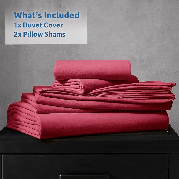 Nestl Burgundy Red Duvet Cover King Size - Image 9