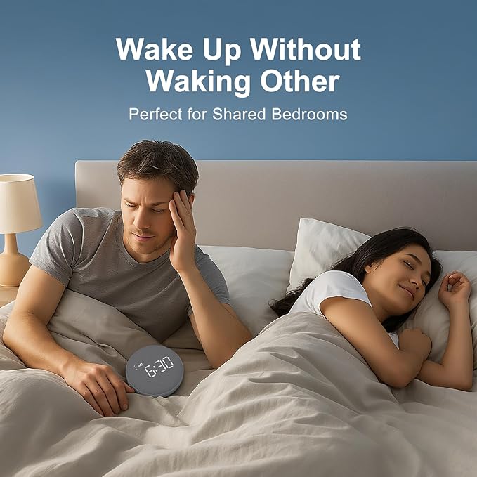 REACHER Super Loud Alarm Clock for Heavy Sleepers Adults Teens, Vibrating Alarm - Image 4