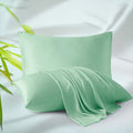 Bamboo Viscose Zippered Pillow Cases Queen Size Set of 2, 400 Thread Count by ZaizaiHome