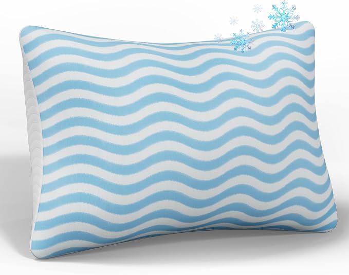 SLEEPDIARY Queen Pillow 1 Pack – Adjustable Shredded Memory Foam Cooling Bed by Unknown