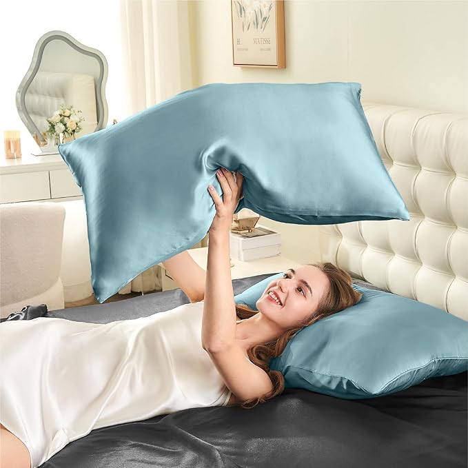 INFIIXSO Mulberry Silk Pillow Cases King Size Set of 2, Silk Pillowcase - Image 7