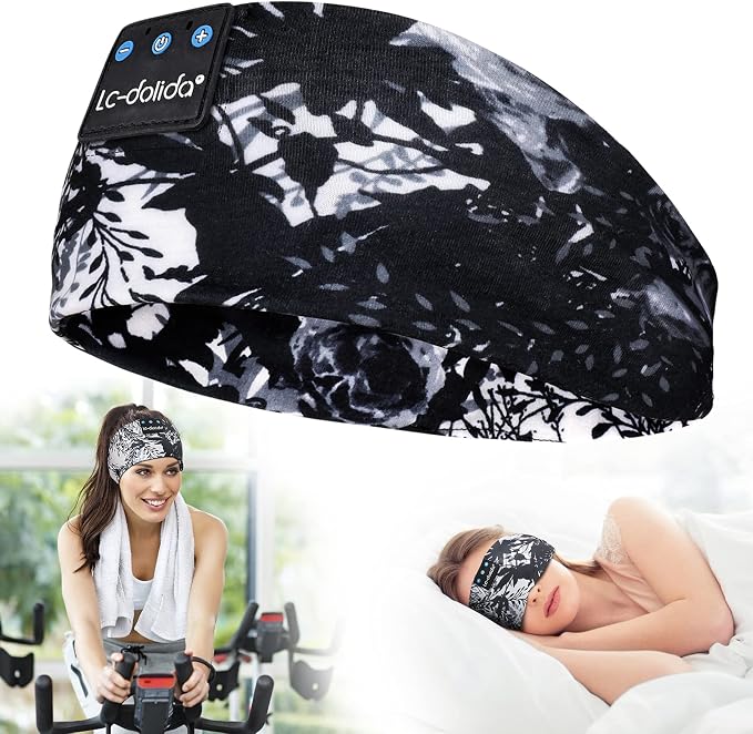 LC-dolida Sleep Headphones Bluetooth 5.4, Headband Earphones Wireless, Sleep by LC-dolida