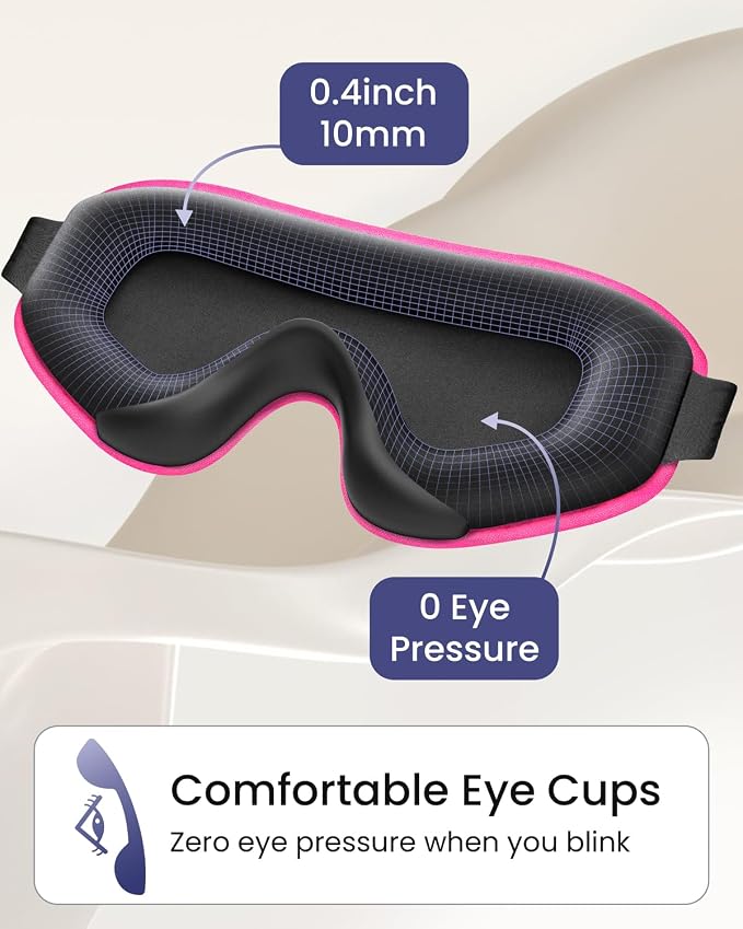 WAOAW Sleep Mask for Men Women: Blackout Eye Masks for Sleep - Image 8