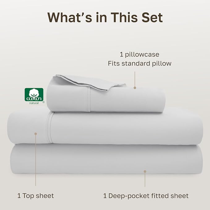 California Design Den Soft 100% Cotton Twin XL Bed Sheets Set, 400 Thread Count - Image 4