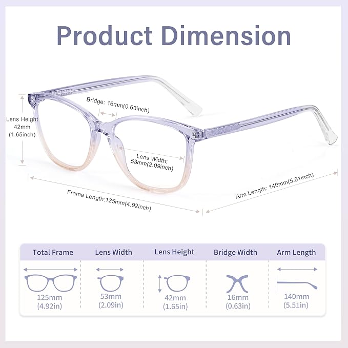 Madison Avenue Blue Light Blocking Glasses Anti Eyestrain UV Glare Blue Light - Image 5