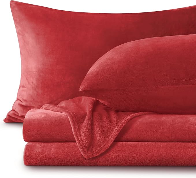 BEDELITE Flannel Sheets King Size Red by BEDELITE