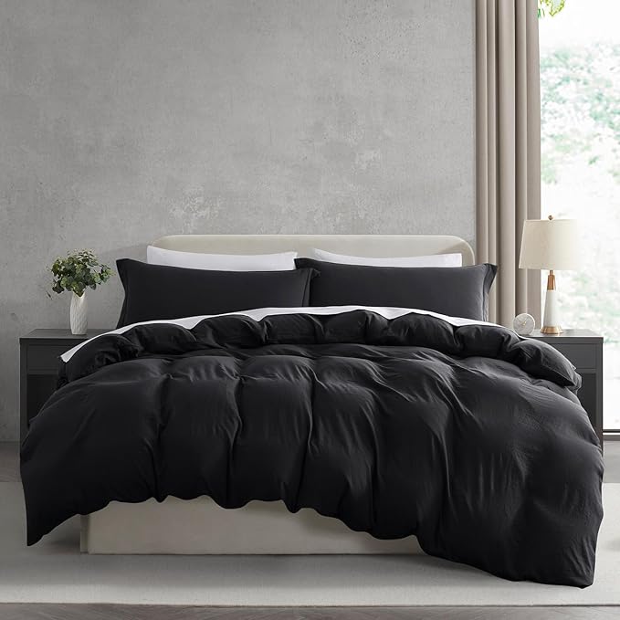 Nestl Black Duvet Cover Full Size by Nestl