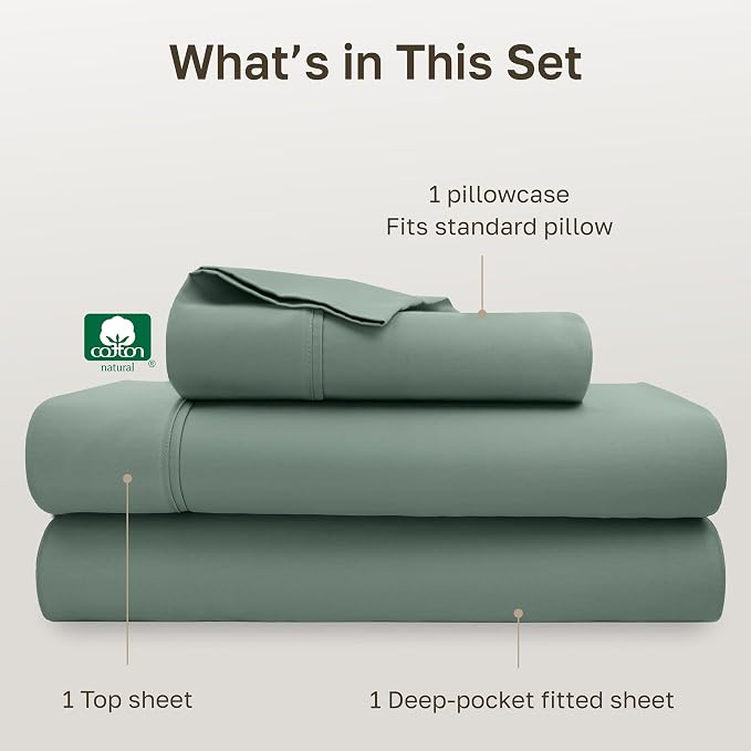 California Design Den Soft 100% Cotton Bed Sheets Twin XL Set, 400 Thread Count - Image 4