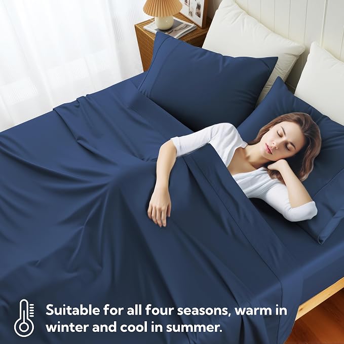 Cotton Flat Sheets Only, 600 TC 100% Cotton Flat Sheet Top Sheet Only, Full - Image 7