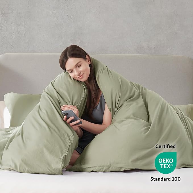Nestl Light Sage Duvet Cover Full Size - Image 3