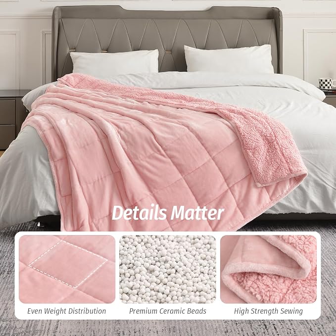 Wemore Sherpa Fleece Weighted Blanket - Image 5