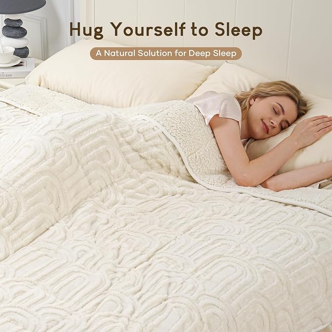 Cottonblue Jacquard Weighted Blanket - Image 2