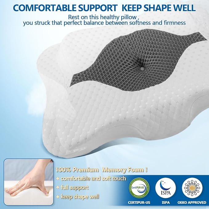 CHxxy Memory Foam Pillows, Cervical Pillow - Image 6