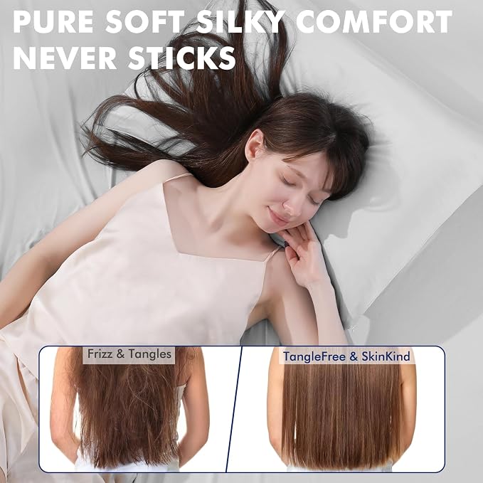Elegear Cooling Pillow Cases for Hot Sleepers, Clean Fabric Silver Infused - Image 6