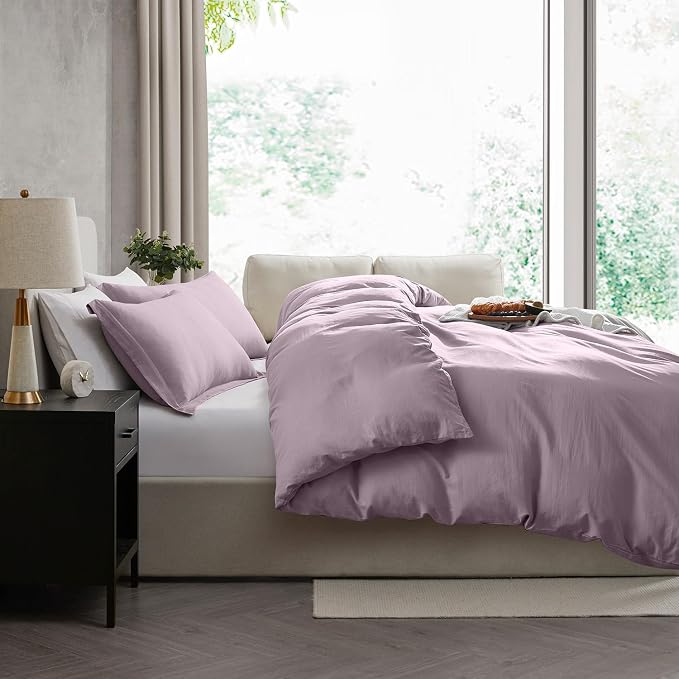 Nestl Dusty Purple Duvet Cover King Size - Image 7