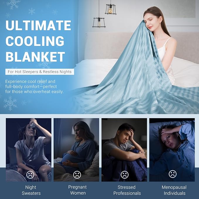 Elegear Revolutionary Cooling Throw Blanket, Absorbs Heat to Keep Body Cool - Image 6