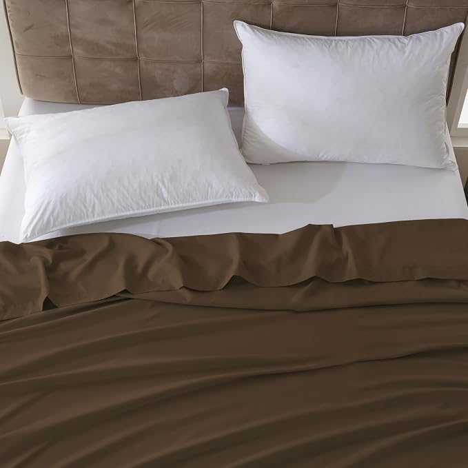 ZPECC King Flat Sheet Only 1 Pack, Durable Brown Top Bed Sheets Hypoallergenic - Image 7