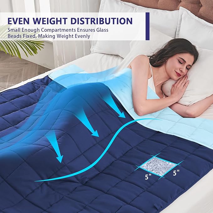 yescool Weighted Blanket for Adults Cooling Heavy Blanket for Sleeping Perfect - Image 2