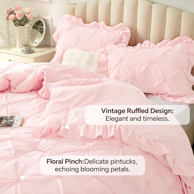 BEDELITE Baby Pink King Size Comforter Set - Image 3