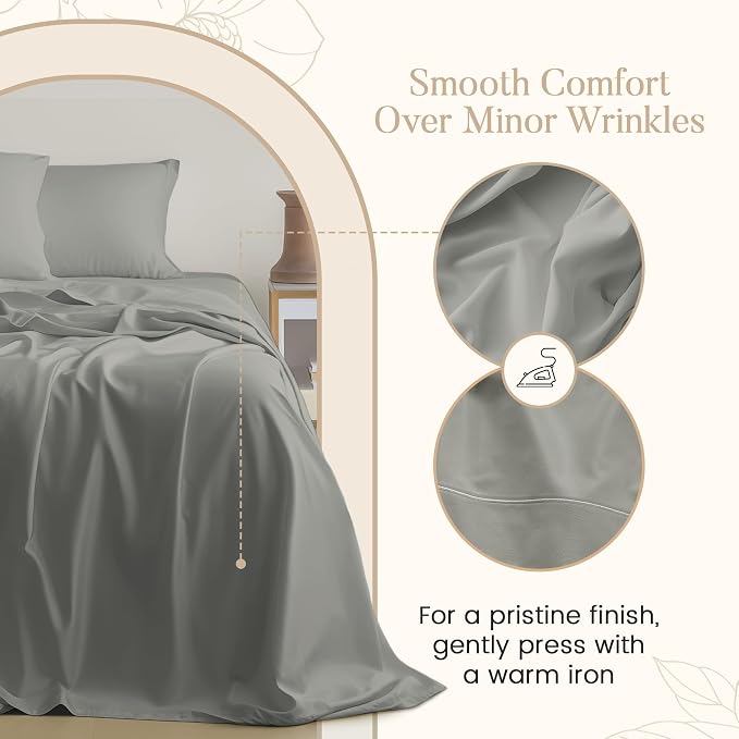 800 Thread Count Egyptian Cotton Sheets Queen Sheet Set 15" Deep Pocket - Image 6