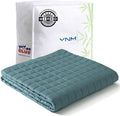 YnM Cooling Weighted Blanket for Adults, 7lbs Heavy Bed Throw for One Person of by YNM