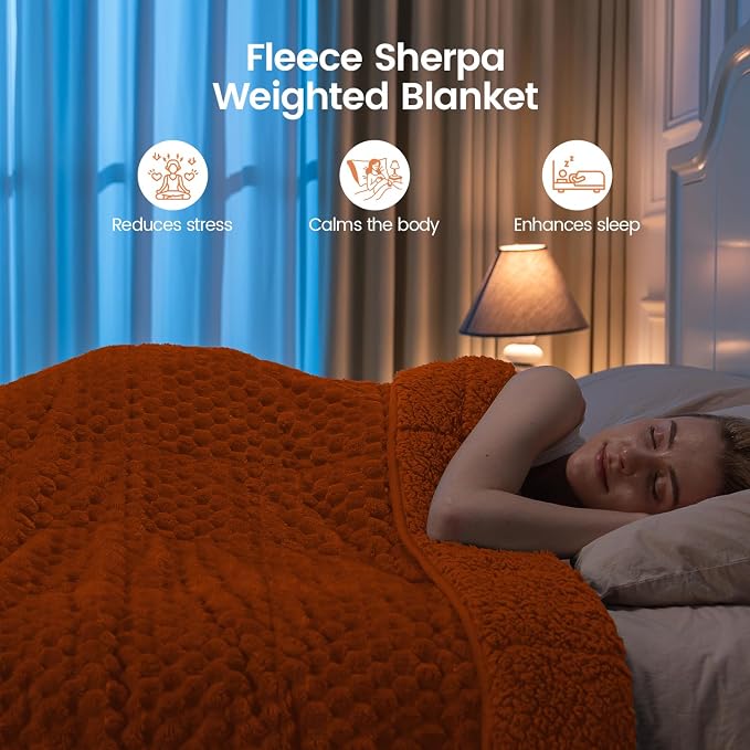 Super Fuzzy Soft Fleece Sherpa Weighted Blanket 15 lbs - Image 2