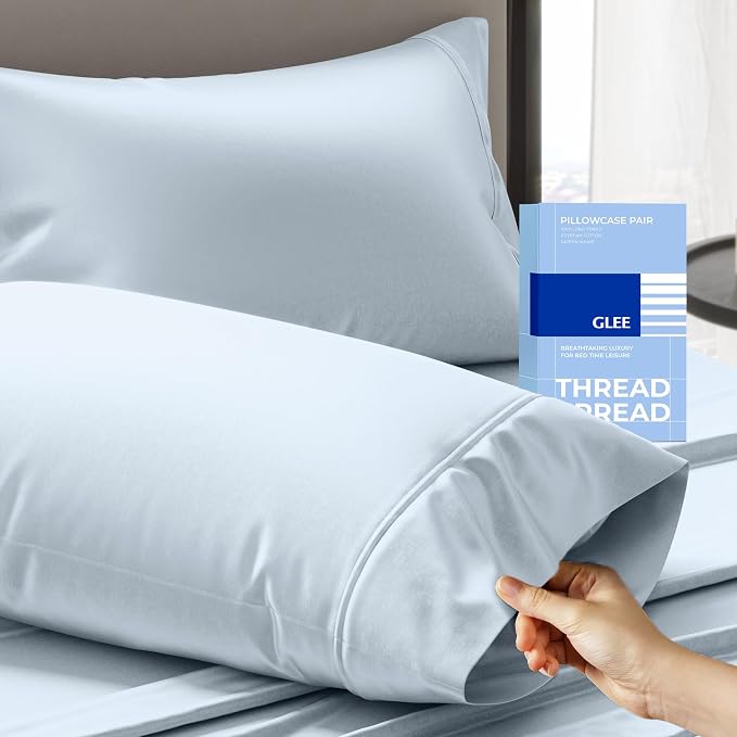 Thread Spread 100% Cotton King Size Pillow Cases Set of 2 by THREADSPREAD