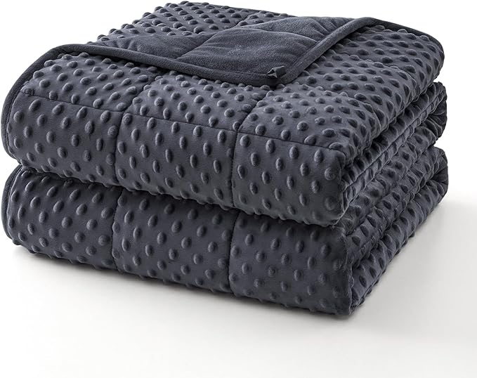 Topcee Weighted Blanket for Adults, Minky Dots Heavy Blanket for 110-130lbs by Topcee%E2%80%94ForYourGoodSleep