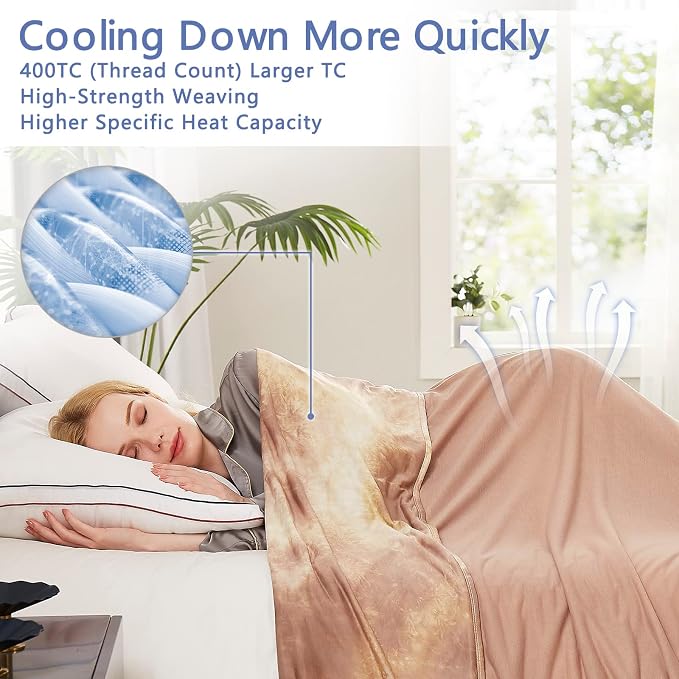 Topcee Cooling Blanket for Hot Sleepers and Night Sweats, 100% Oeko-Tex - Image 4