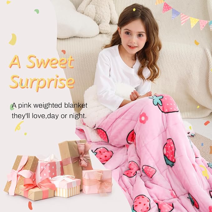 Aemicion Weighted Blanket 10 pounds Twin Size 48"x 72", Soft Sherpa Fleece - Image 7