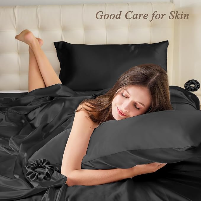 Queen Satin Pillowcase for Hair 2pc, Similar to Silk Pillow Cases, Easier Care - Image 2