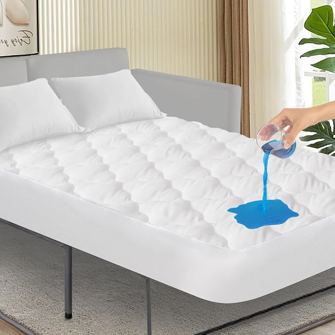 Sofa Bed Queen Mattress Protector Pad Waterproof Quilted 60" X 72", Breathable by SpringspiritBedding