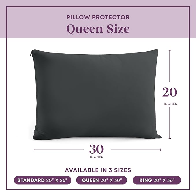 CirclesHome Pillow Protectors 2 Pack Queen Zippered - Image 6
