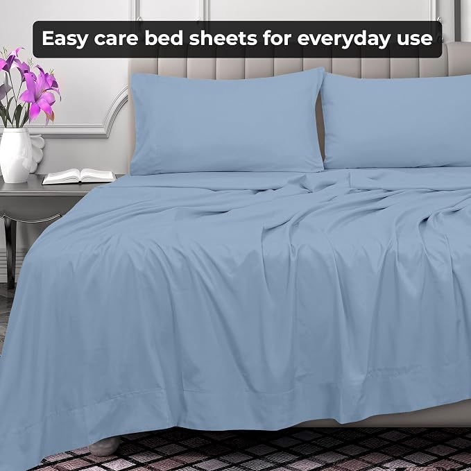 Royale Linens 2 Pack Bulk Flat Sheet Set - Image 7