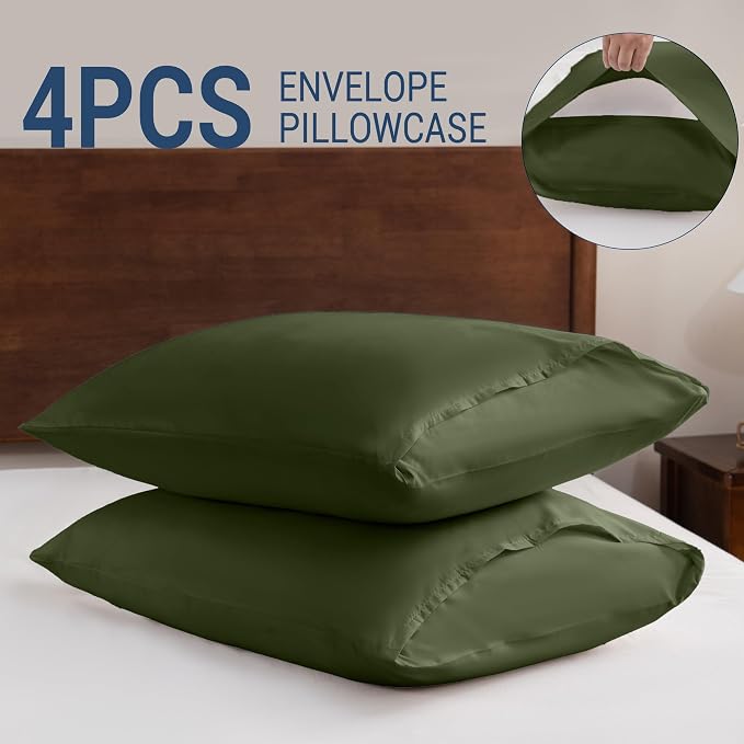 Pillowcases King 4 Pack, 20x36 Pillow Cases - Image 5