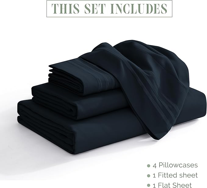 Elegant Comfort Luxurious 1500 Premium Hotel Quality Microfiber 4-Piece Sheet - Image 3