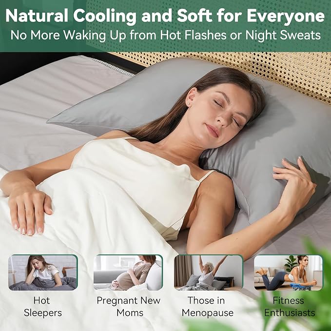 Cooling Curved Pillowcase for Side Sleeper Pillow - Image 5