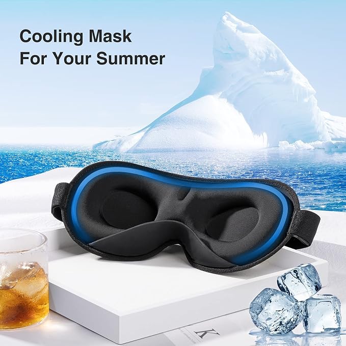 YFONG Weighted Sleep Mask, Women Men 3D Blocking Lights Sleeping Mask, Pressure - Image 7