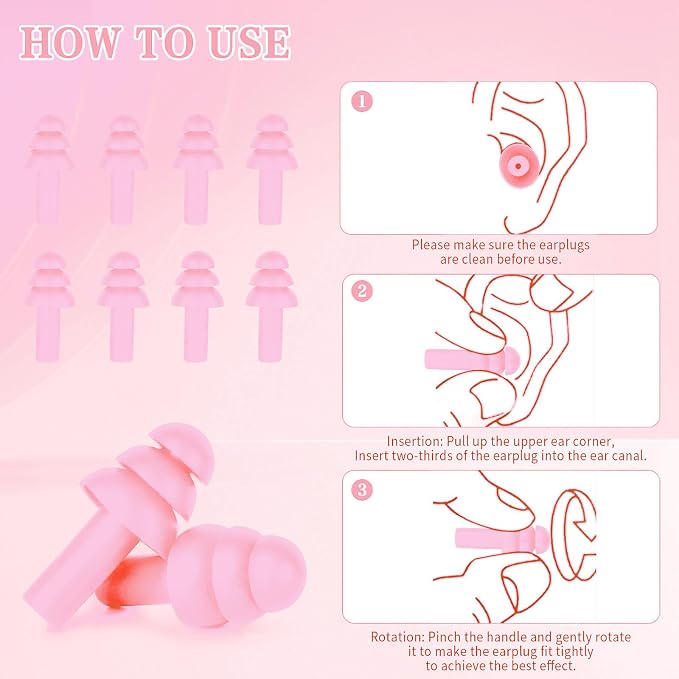24 Pairs Pink Ear Plugs - Image 4