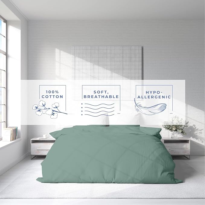 Kotton Culture 1 Pc California King Size Duvet Cover Only -100% Egyptian Cotton - Image 5